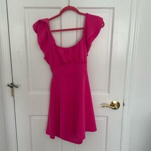 Altar'd State Pink Ruffle Dress